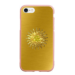 Чехол iPhone 7/8 матовый Солнце моей жизни золото, цвет: 3D-светло-розовый