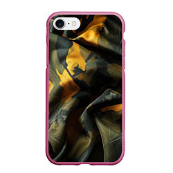 Чехол iPhone 7/8 матовый Релистичный камуфляж, цвет: 3D-малиновый