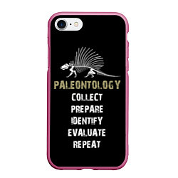 Чехол iPhone 7/8 матовый Paleontology dimetrodon, цвет: 3D-малиновый