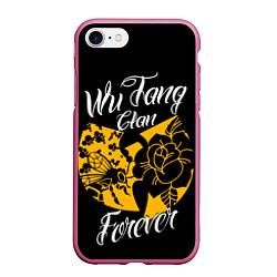 Чехол iPhone 7/8 матовый Wu tang forever, цвет: 3D-малиновый