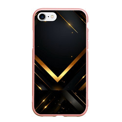 Чехол iPhone 7/8 матовый Gold luxury black abstract