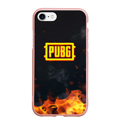 Чехол iPhone 7/8 матовый Pubg fire abstraction