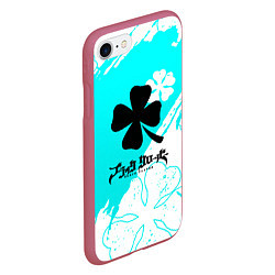 Чехол iPhone 7/8 матовый Black Clover best anime, цвет: 3D-малиновый — фото 2