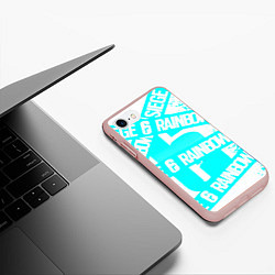 Чехол iPhone 7/8 матовый Tom Clancys rainbow six, цвет: 3D-светло-розовый — фото 2