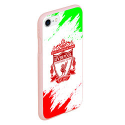 Чехол iPhone 7/8 матовый Liverpool краски спорт, цвет: 3D-светло-розовый — фото 2