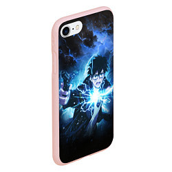 Чехол iPhone 7/8 матовый Юкио - Синий экзорцист, цвет: 3D-светло-розовый — фото 2