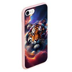 Чехол iPhone 7/8 матовый Космический лев, цвет: 3D-светло-розовый — фото 2