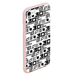 Чехол iPhone 7/8 матовый Thirty Seconds to Mars pattern rock, цвет: 3D-светло-розовый — фото 2