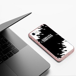 Чехол iPhone 7/8 матовый Nirvana текстура огонь, цвет: 3D-светло-розовый — фото 2