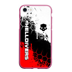 Чехол iPhone 7/8 матовый Helldivers 2: Skull Logo