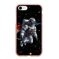 Чехол iPhone 7/8 матовый The dalmatian brave cosmonaut - ai art