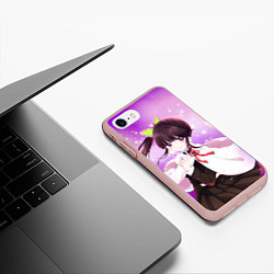 Чехол iPhone 7/8 матовый Канао Цуюри из Клинка рассекающего демонов, цвет: 3D-светло-розовый — фото 2