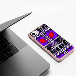 Чехол iPhone 7/8 матовый Броня шоквейва трансформеры, цвет: 3D-светло-розовый — фото 2