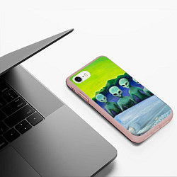 Чехол iPhone 7/8 матовый Спящая красавица 3000 и Инопланетяне, цвет: 3D-светло-розовый — фото 2