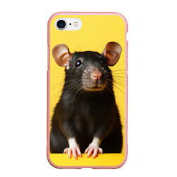 Чехол iPhone 7/8 матовый Крыса черная