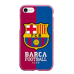 Чехол iPhone 7/8 матовый Barca Football, цвет: 3D-малиновый