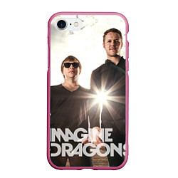 Чехол iPhone 7/8 матовый Imagine Dragons, цвет: 3D-малиновый