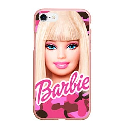Чехол iPhone 7/8 матовый Барби, цвет: 3D-светло-розовый