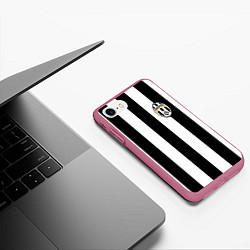 Чехол iPhone 7/8 матовый Juventus: Vidal, цвет: 3D-малиновый — фото 2