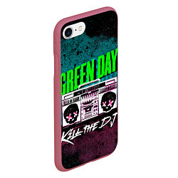 Чехол iPhone 7/8 матовый Green Day: Kill the DJ, цвет: 3D-малиновый — фото 2