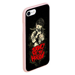 Чехол iPhone 7/8 матовый Bring Me The Horizon, цвет: 3D-светло-розовый — фото 2