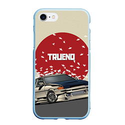 Чехол iPhone 7/8 матовый Toyota Trueno ae86, цвет: 3D-голубой