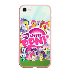 Чехол iPhone 7/8 матовый My Little Pony, цвет: 3D-светло-розовый