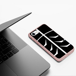 Чехол iPhone 7/8 матовый Токийский гуль, цвет: 3D-светло-розовый — фото 2
