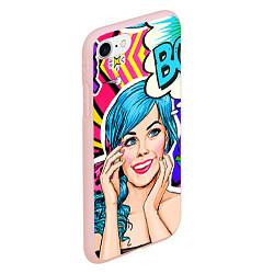 Чехол iPhone 7/8 матовый Pop art, цвет: 3D-светло-розовый — фото 2