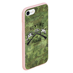Чехол iPhone 7/8 матовый Hunting & Fishing, цвет: 3D-светло-розовый — фото 2