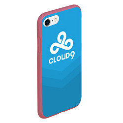 Чехол iPhone 7/8 матовый Cloud 9, цвет: 3D-малиновый — фото 2