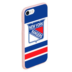 Чехол iPhone 7/8 матовый New York Rangers, цвет: 3D-светло-розовый — фото 2