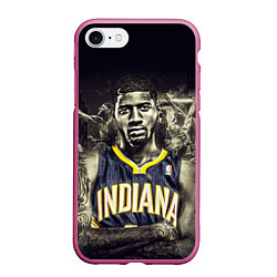 Чехол iPhone 7/8 матовый Баскетболисты NBA, цвет: 3D-малиновый