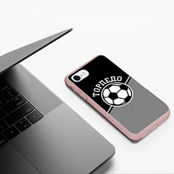 Чехол iPhone 7/8 матовый ФК Торпедо, цвет: 3D-светло-розовый — фото 2