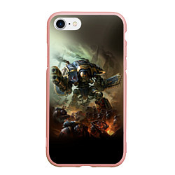 Чехол iPhone 7/8 матовый Титан, цвет: 3D-светло-розовый