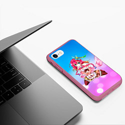Чехол iPhone 7/8 матовый No Game No Life, цвет: 3D-малиновый — фото 2