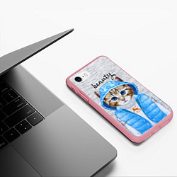 Чехол iPhone 7/8 матовый Модная киска, цвет: 3D-баблгам — фото 2
