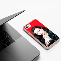 Чехол iPhone 7/8 матовый Charli XCX, цвет: 3D-светло-розовый — фото 2