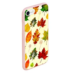 Чехол iPhone 7/8 матовый Осень, цвет: 3D-светло-розовый — фото 2