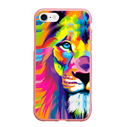 Чехол iPhone 7/8 матовый Лев: фан-арт, цвет: 3D-баблгам