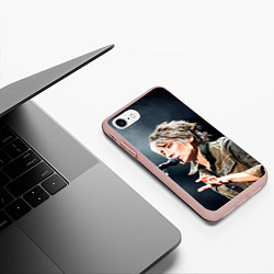Чехол iPhone 7/8 матовый Земфира поет, цвет: 3D-светло-розовый — фото 2