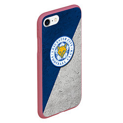 Чехол iPhone 7/8 матовый Leicester City FC, цвет: 3D-малиновый — фото 2