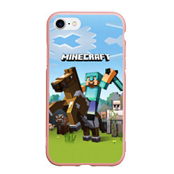 Чехол iPhone 7/8 матовый Minecraft Rider
