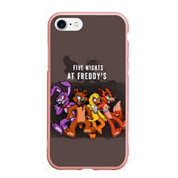 Чехол iPhone 7/8 матовый Five Nights At Freddy's, цвет: 3D-светло-розовый