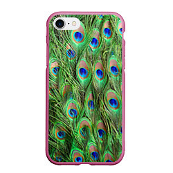 Чехол iPhone 7/8 матовый Life is beautiful, цвет: 3D-малиновый