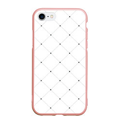 Чехол iPhone 7/8 матовый Точечный узор!, цвет: 3D-светло-розовый
