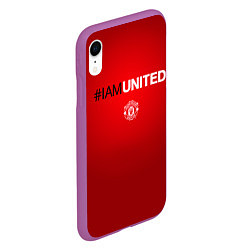 Чехол iPhone XR матовый I am United, цвет: 3D-фиолетовый — фото 2