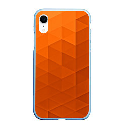 Чехол iPhone XR матовый Orange abstraction, цвет: 3D-голубой