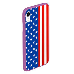 Чехол iPhone XR матовый American Patriot, цвет: 3D-фиолетовый — фото 2