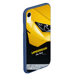 Чехол iPhone XR матовый Lamborghini the best, цвет: 3D-тёмно-синий — фото 2